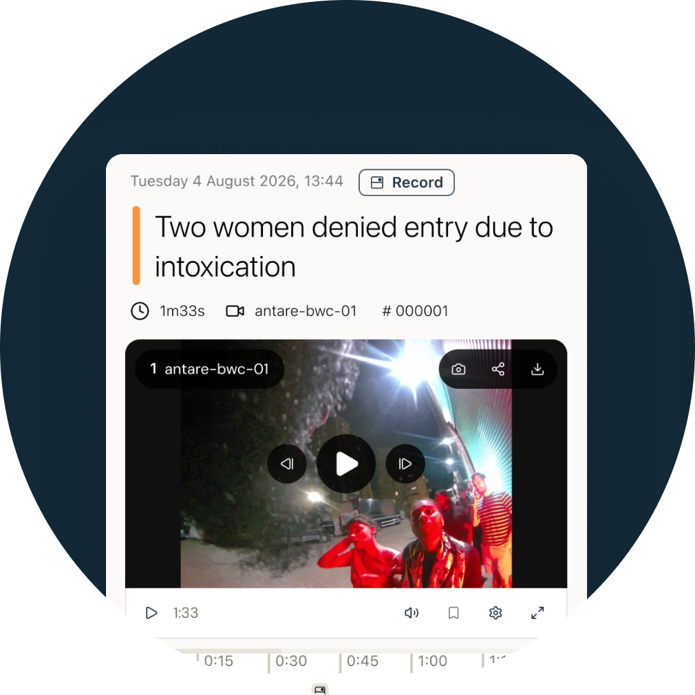 An event detail with video