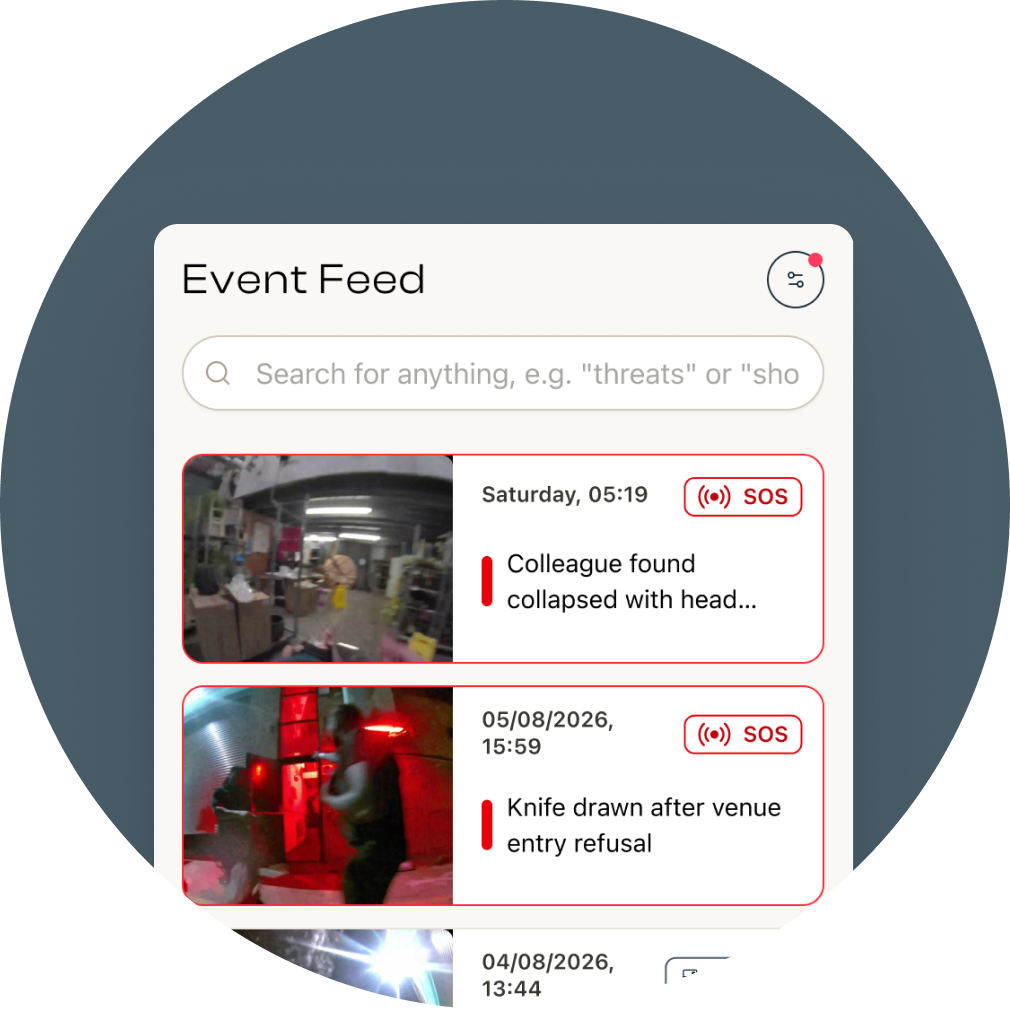 The Antare console event feed